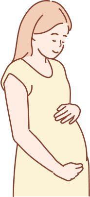 妊娠した女性のイラスト